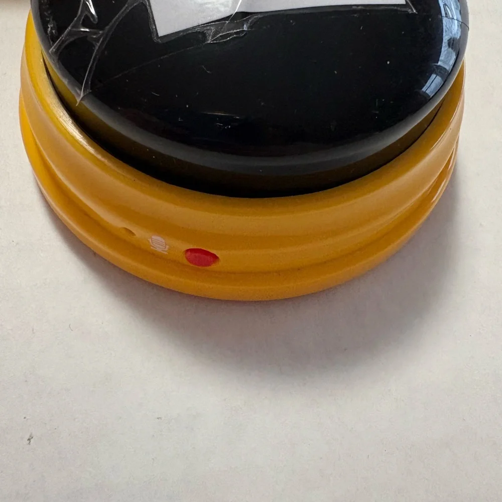 Set of Three Yellow and Black word Buttons